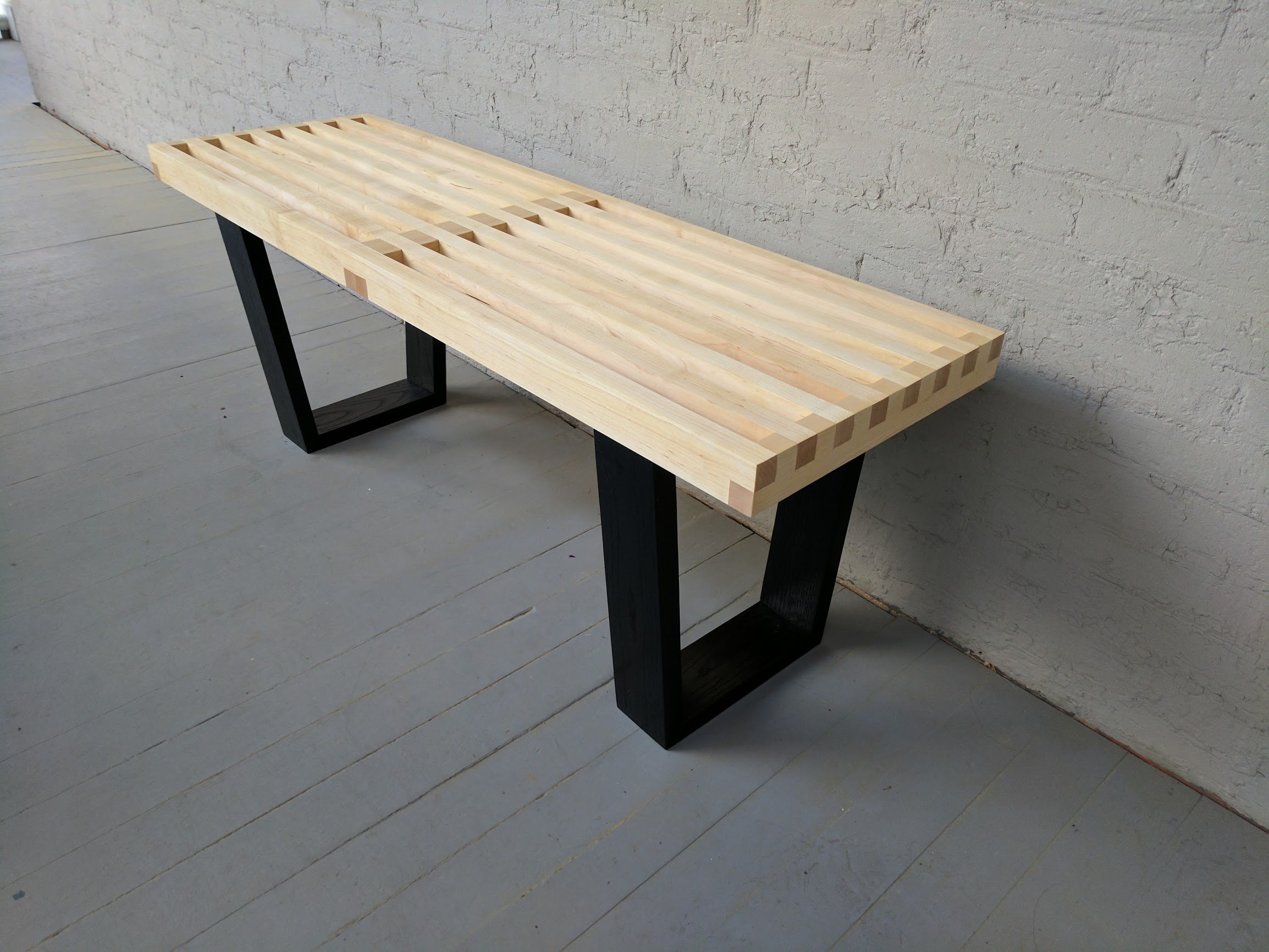 "Nelson" style platform bench
