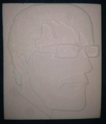 Portrait of a friend in xps foam