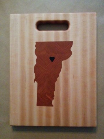 Vermont cherry inlay cutting board