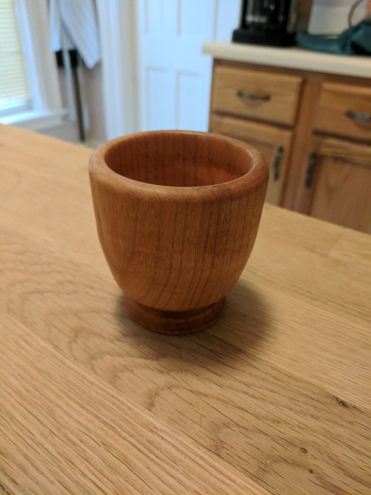 One of my first wood turnings, cut from a 3x3 cherry blank